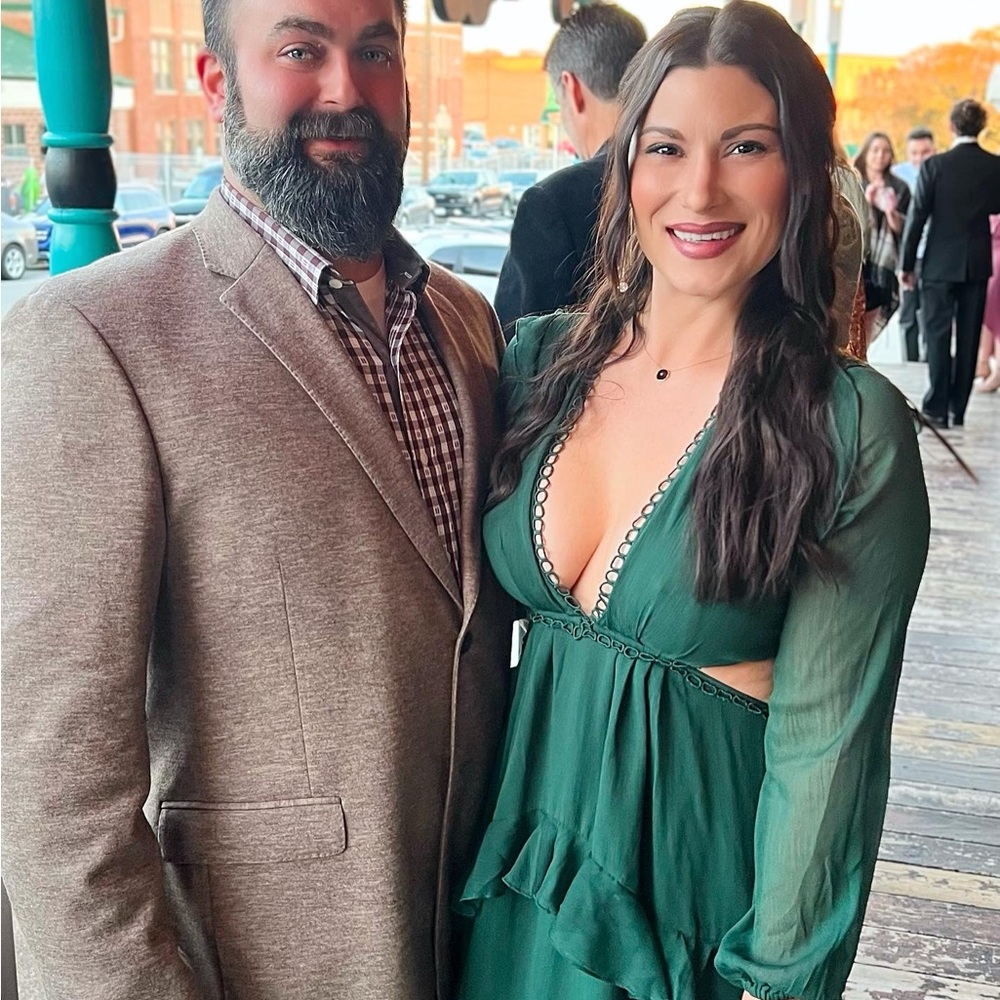 ASOS Dark Green Long Sleeve Dress